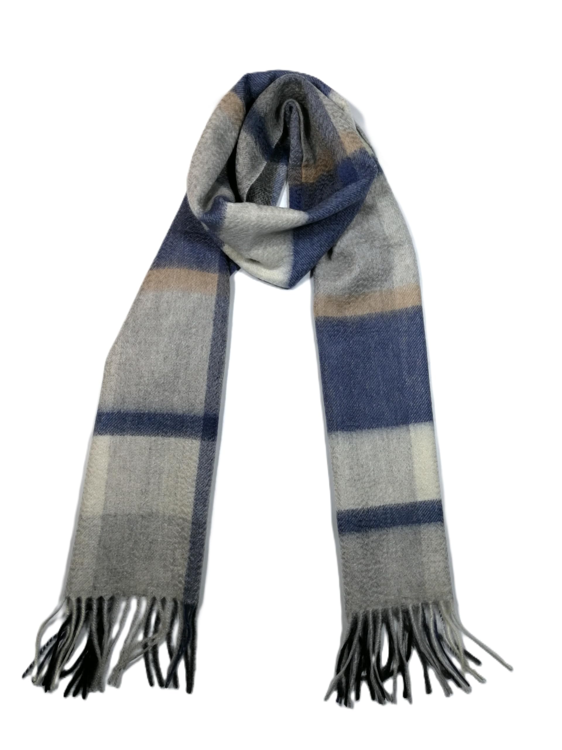 Shanlin 100% Cashmere Ultra Soft Solid & Plaid Scarf for Men & Women with Gift Box