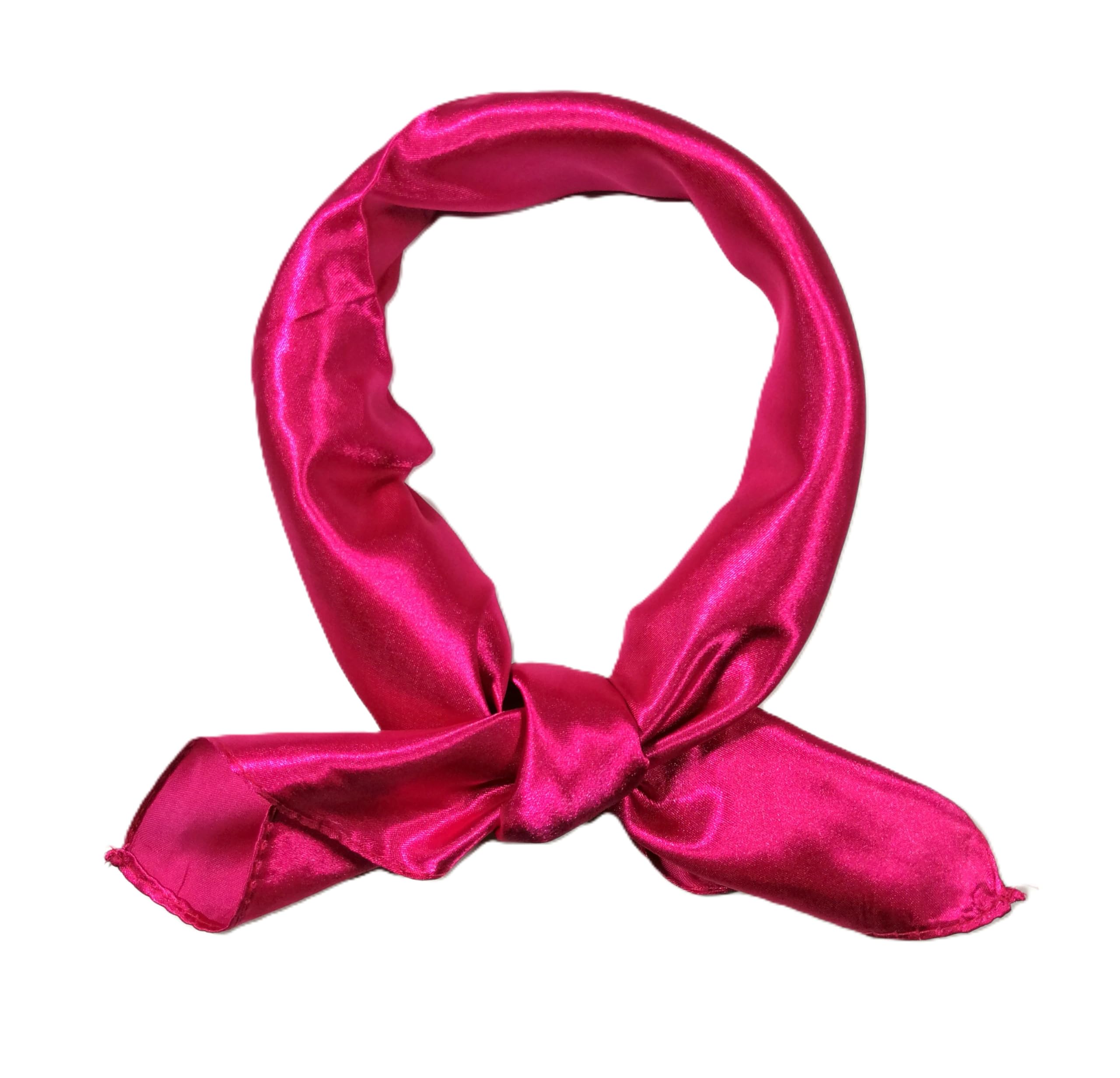 Shanlin Solid Color Silk Feel Satin Square Scarf Bandanas (23.5"X23.5")