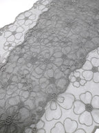 Shanlin Delicate Floral Embroidered Mesh Lace Scarf for Women