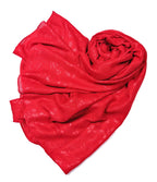 Shanlin Floral Pattern Solid Color Long Scarves for Women
