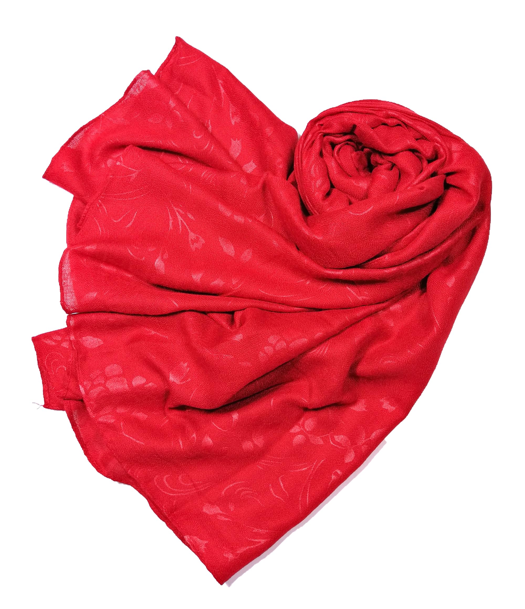 Shanlin Floral Pattern Solid Color Long Scarves for Women