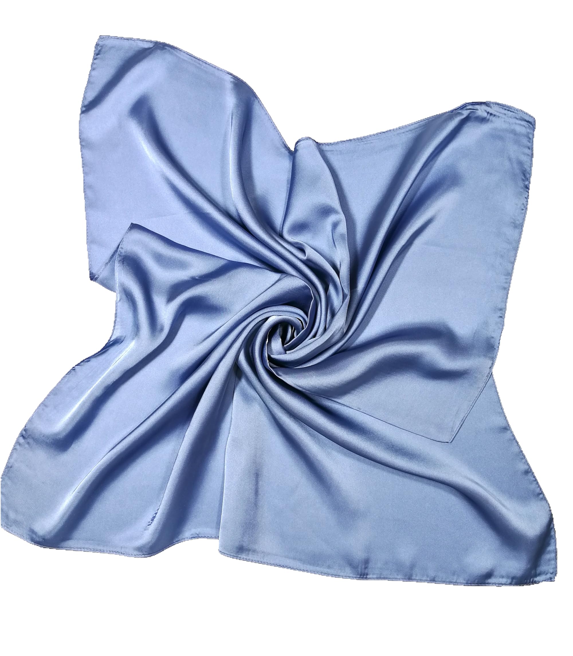 Shanlin Silk Feel Pattern Square Scarves 27" X 27"(Solid Color)