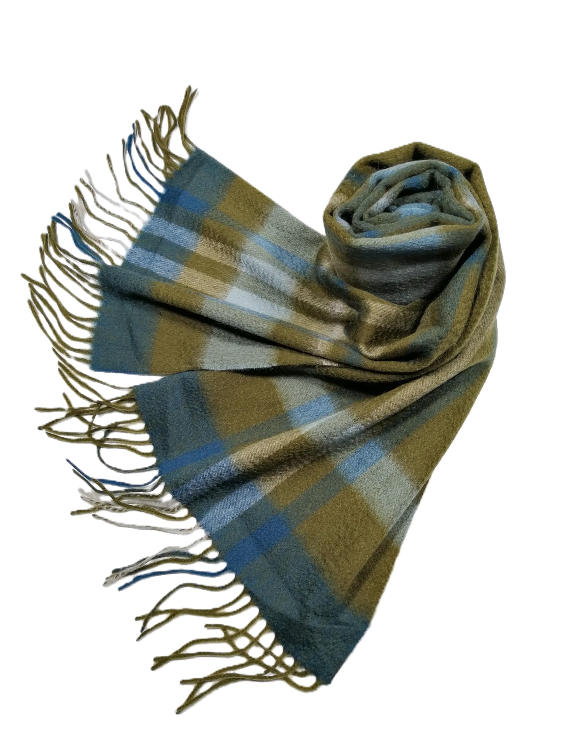 Shanlin 100% Cashmere Ultra Soft Solid & Plaid Scarf for Men & Women with Gift Box