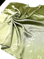 Shanlin Floral Pattern Solid Color Silk Feel Square Scarves (27.5"X27.5")