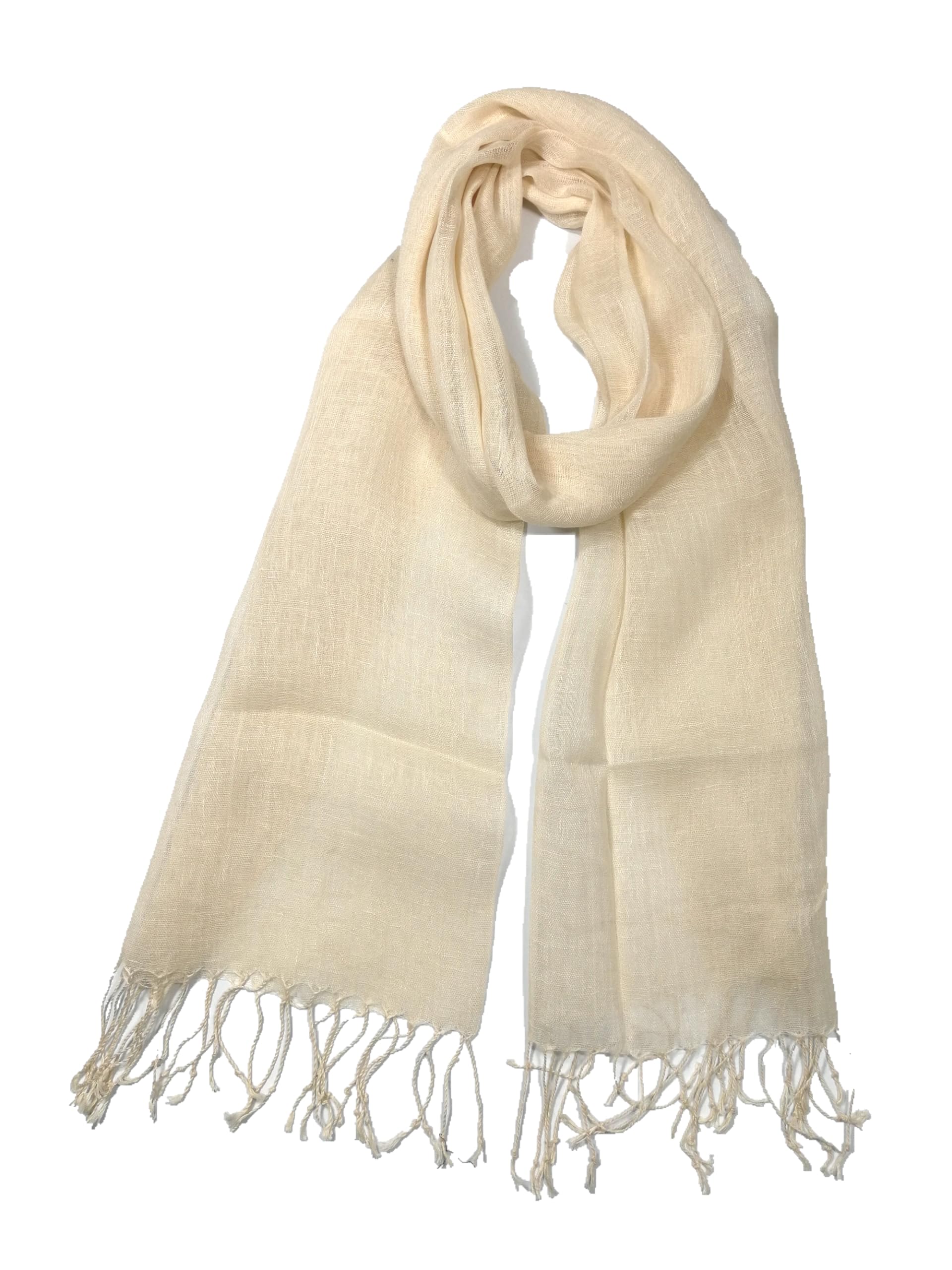 Shanlin Unisex 100% Linen Scarves for Men and Women (71"x22")