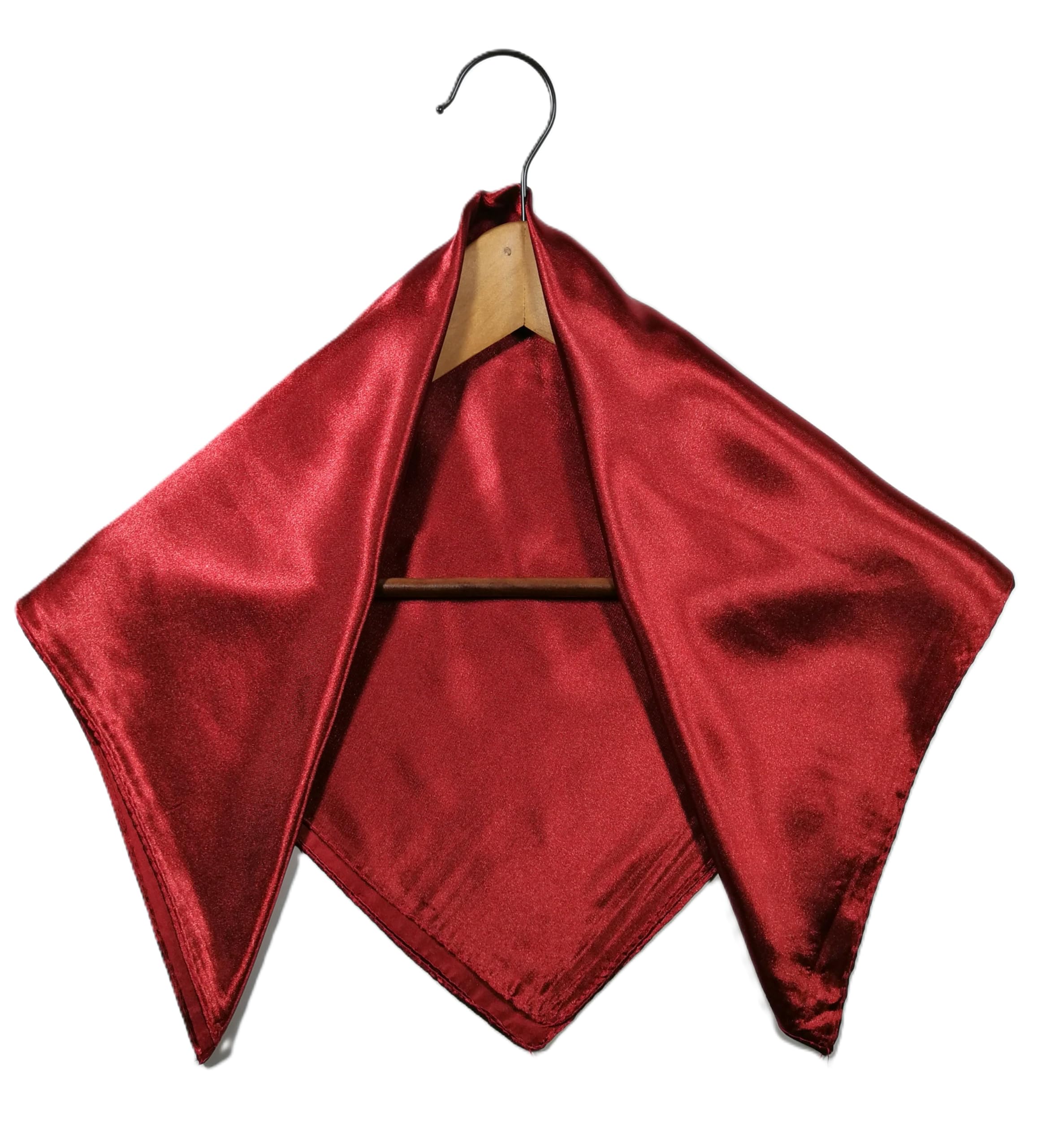 Shanlin Solid Color Silk Feel Satin Square Scarf Bandanas (23.5"X23.5")