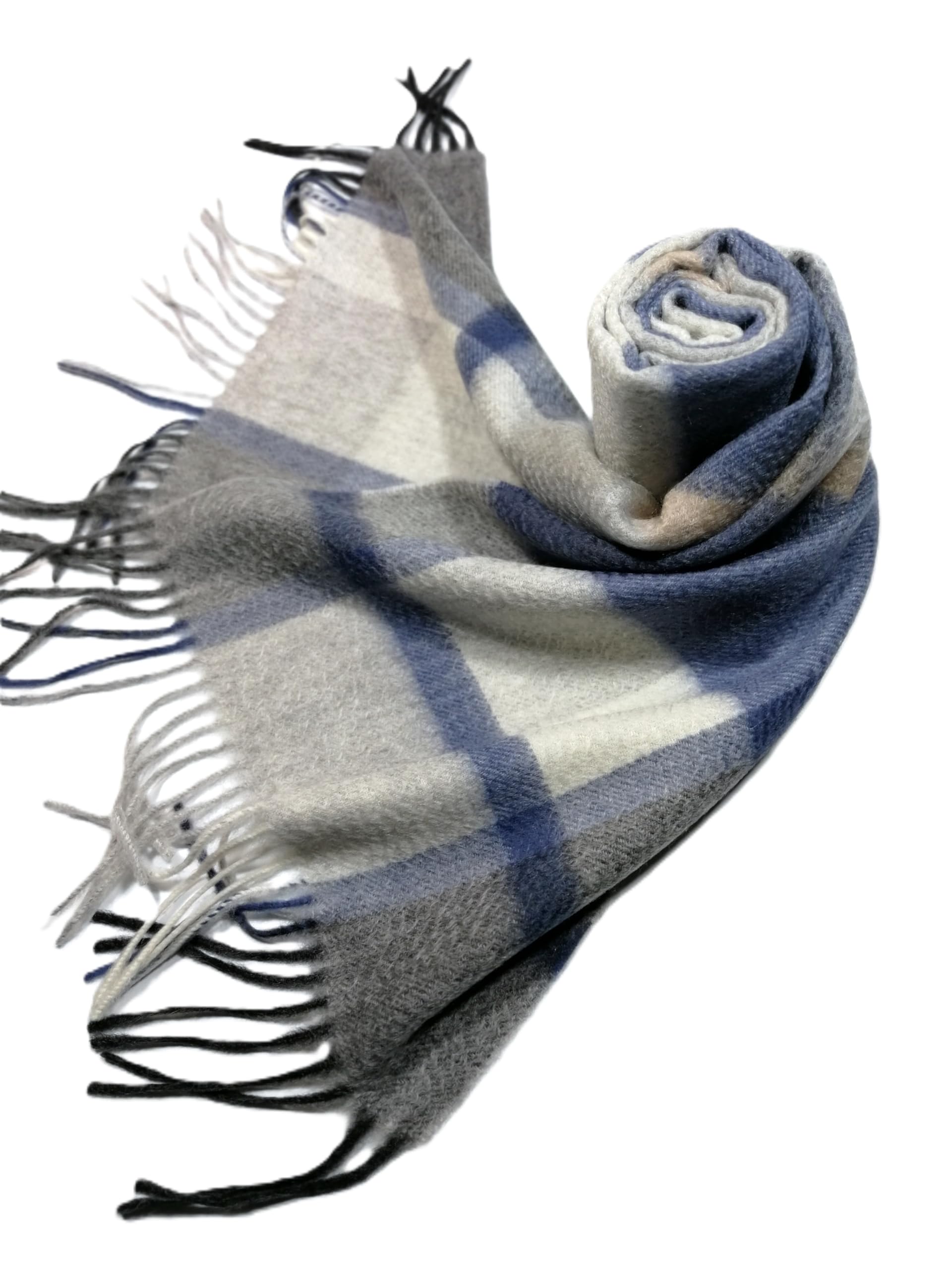 Shanlin 100% Cashmere Ultra Soft Solid & Plaid Scarf for Men & Women with Gift Box
