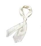 Shanlin Floral Pattern Solid Color Silk Feel Square Scarves (27.5"X27.5")