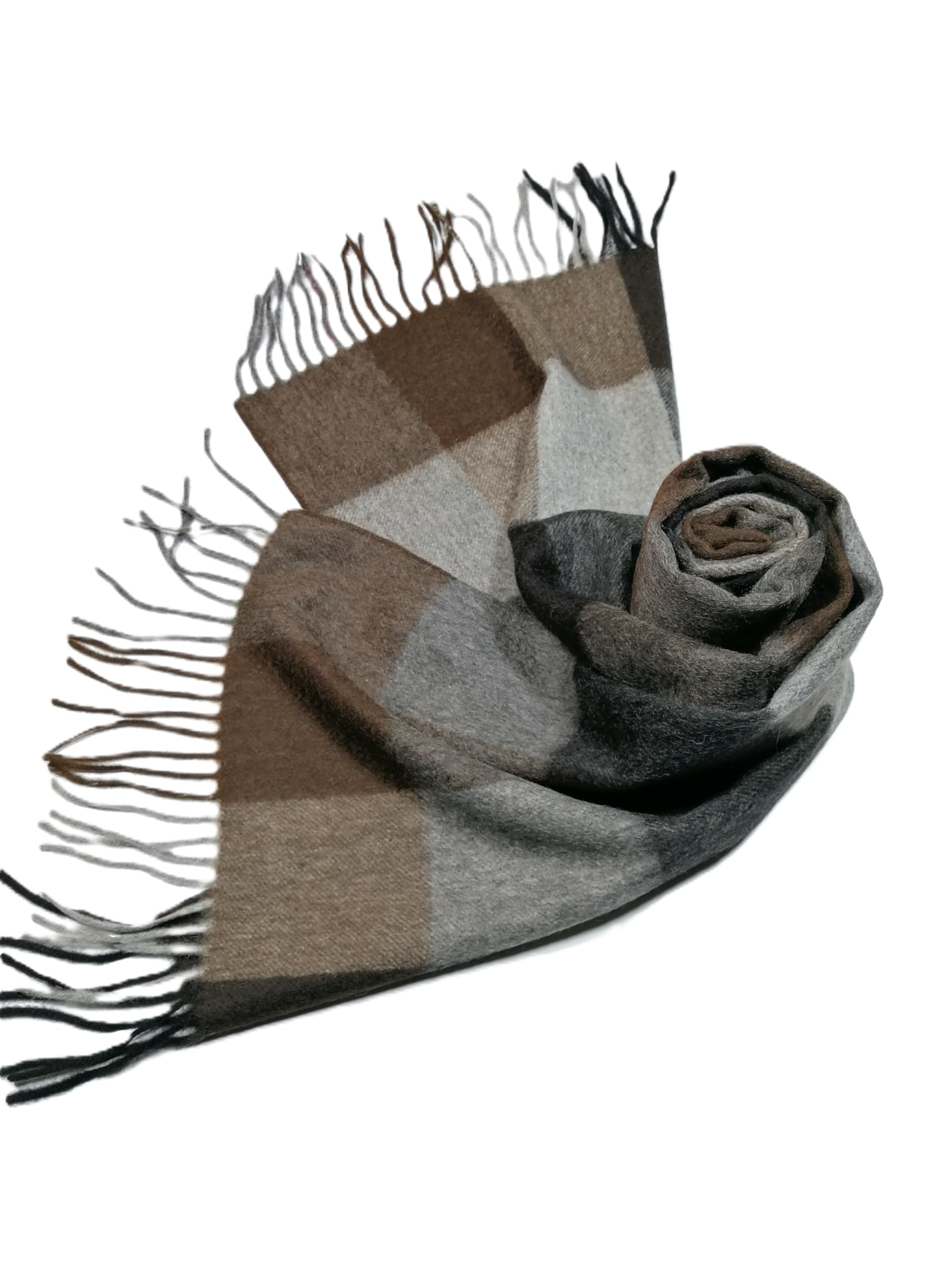 Shanlin 100% Cashmere Ultra Soft Solid & Plaid Scarf for Men & Women with Gift Box