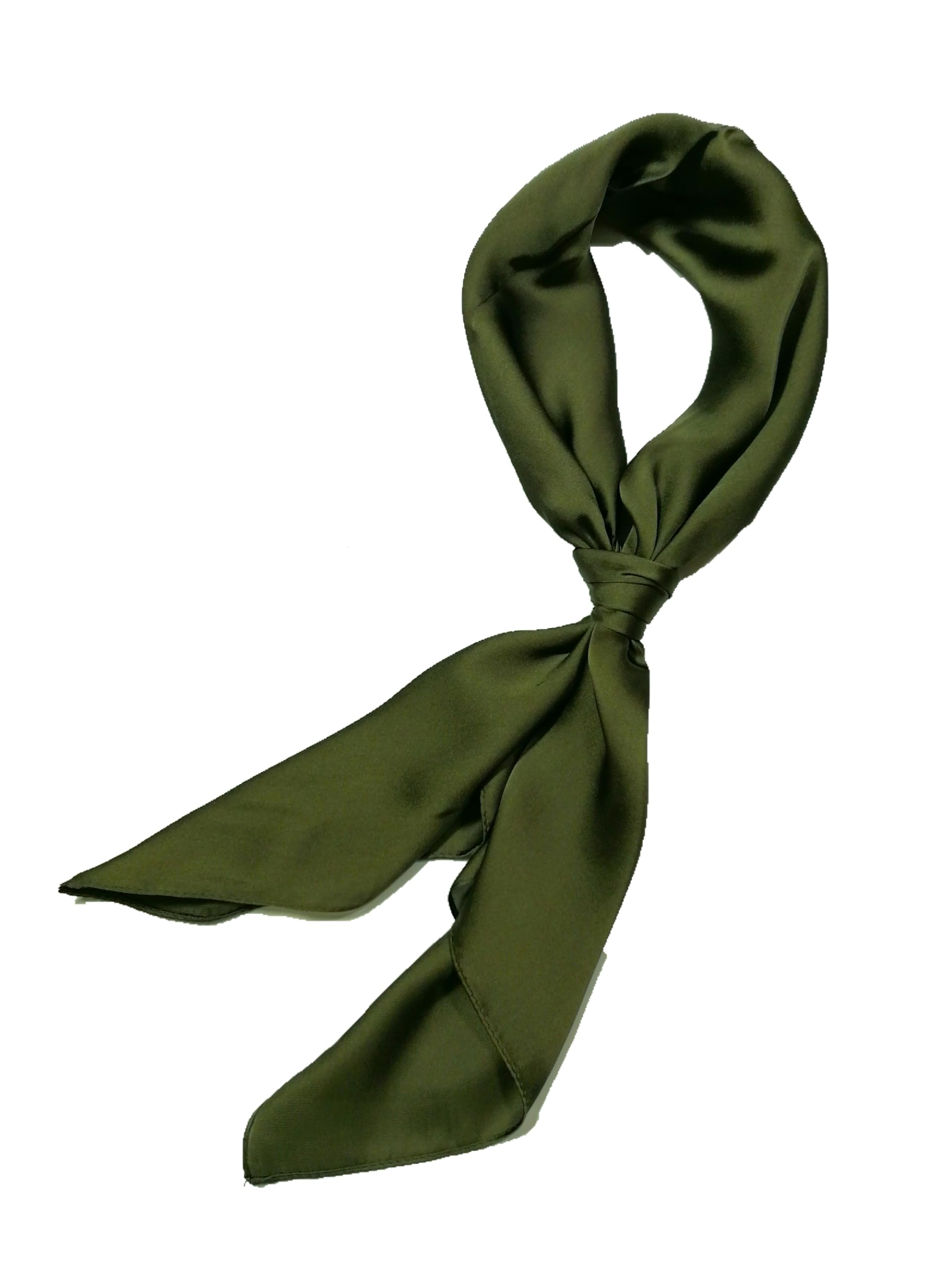 Shanlin Silk Feel Pattern Square Scarves 27" X 27"(Solid Color)
