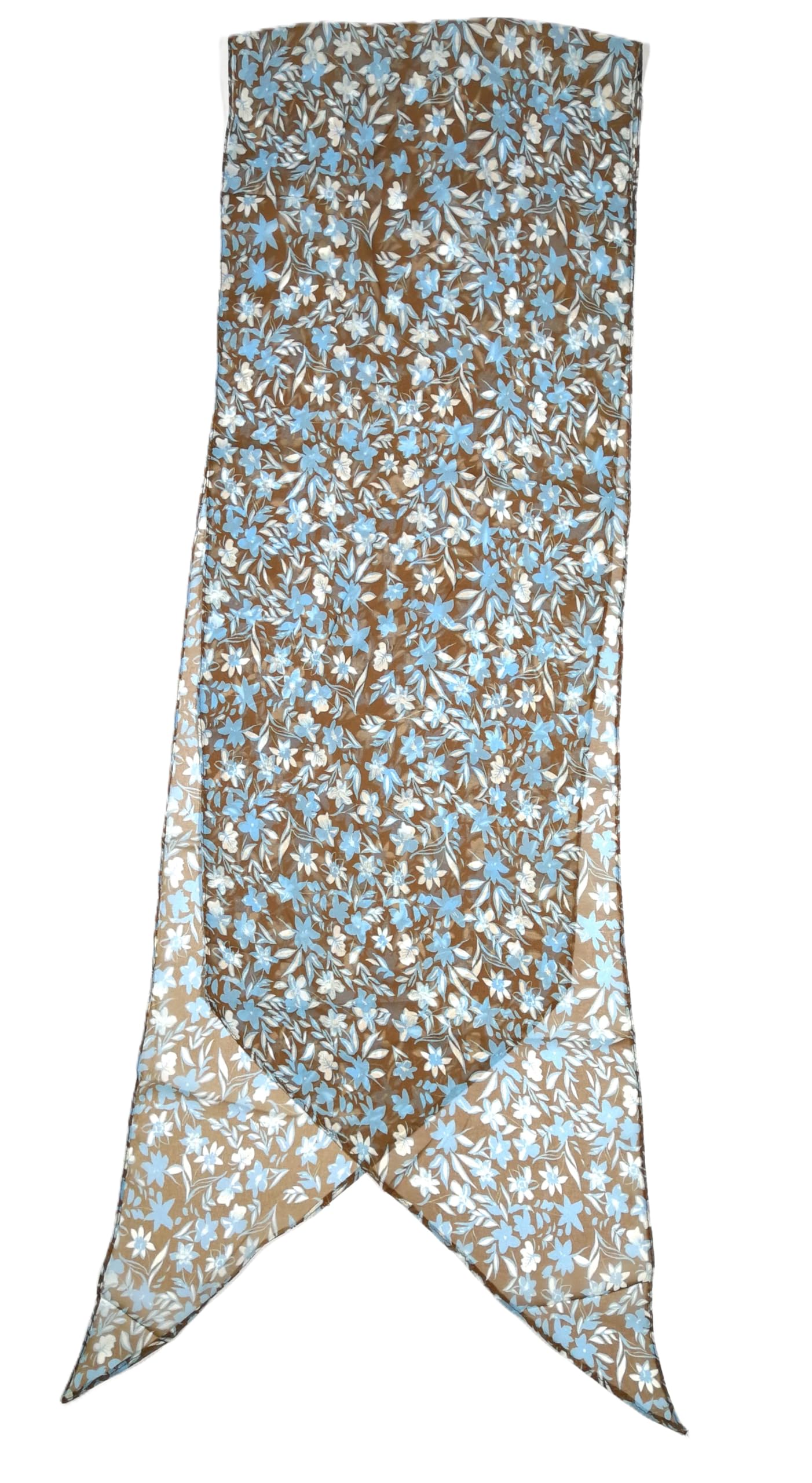 Shanlin Vintage Polka Dot Chiffon Skinny Scarf – Lightweight Retro Long Ribbon for Neck, Hair, Hat