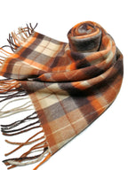 Shanlin 100% Australian Merino Wool Plaid Scarf for Men & Women – Soft, Warm, Lightweight Winter Wrap with Fringe