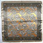 Shanlin Paisley Pattern Silk Feel Satin Square Scarf Bandanas (23.5"X23.5")