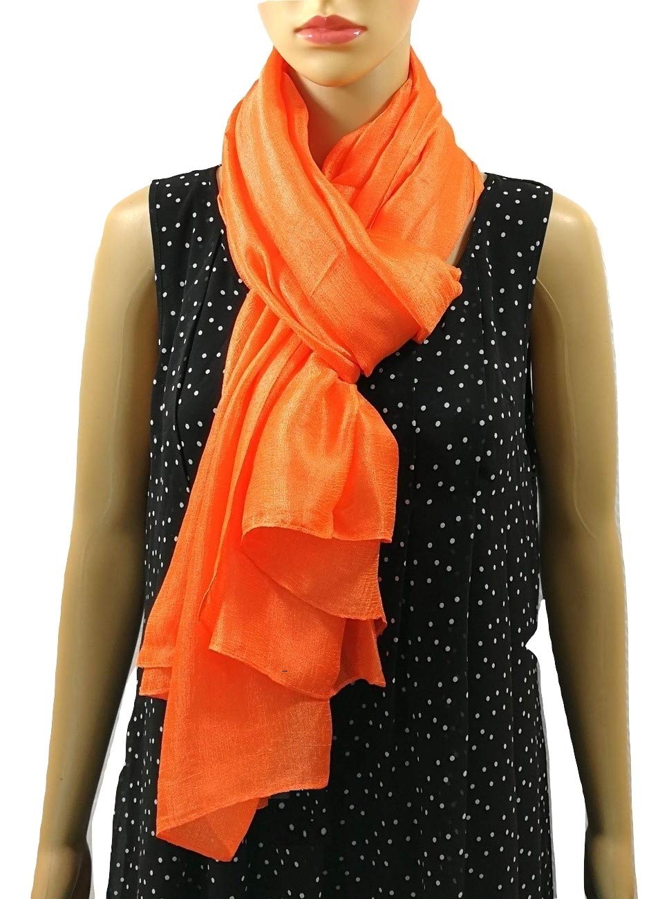 Shanlin Solid Color Silk Feel Long Scarves