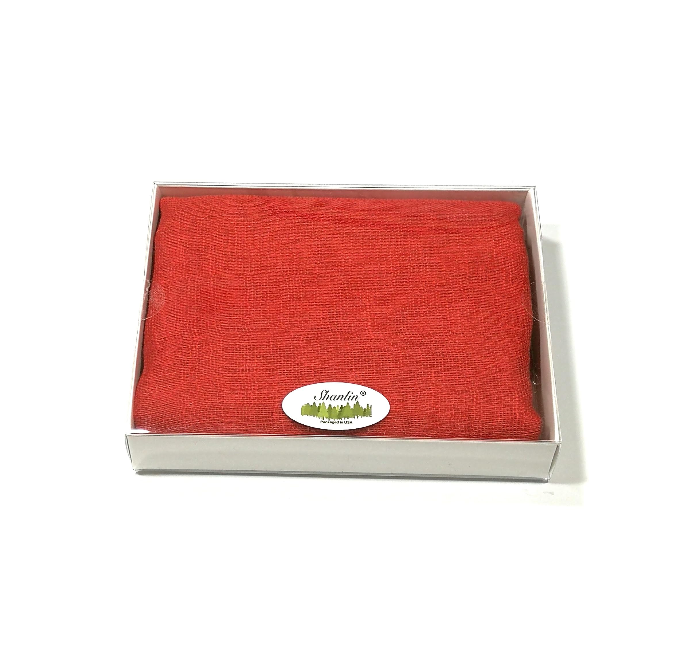 Shanlin Unisex 100% Linen Scarves for Men and Women (71"x22") Solid Color