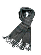 Shanlin 100% Australian Merino Wool Plaid Scarf for Men & Women – Soft, Warm, Lightweight Winter Wrap with Fringe