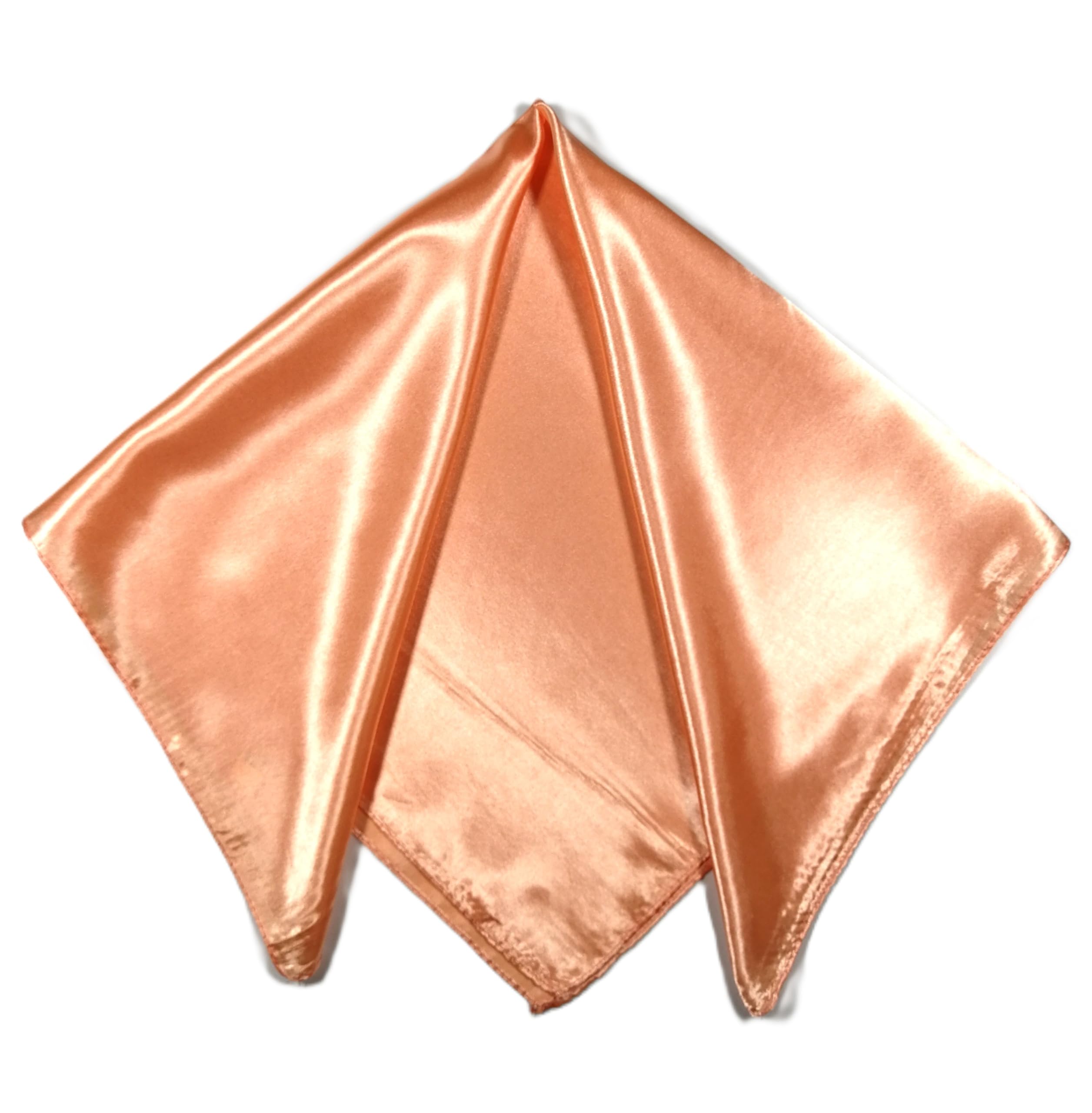 Shanlin Solid Color Silk Feel Satin Square Scarf Bandanas (23.5"X23.5")