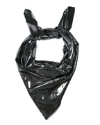 Shanlin Metallic Headscarf Futuristic Galaxy-Inspired Wrap Y2K Bandana Hip Hop Square Scarf for Women & Men
