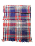 Shanlin Unisex 100% Linen Scarves for Men and Women (Plaid & Stripes)