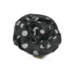 Shanlin Vintage Polka Dot Chiffon Skinny Scarf – Lightweight Retro Long Ribbon for Neck, Hair, Hat