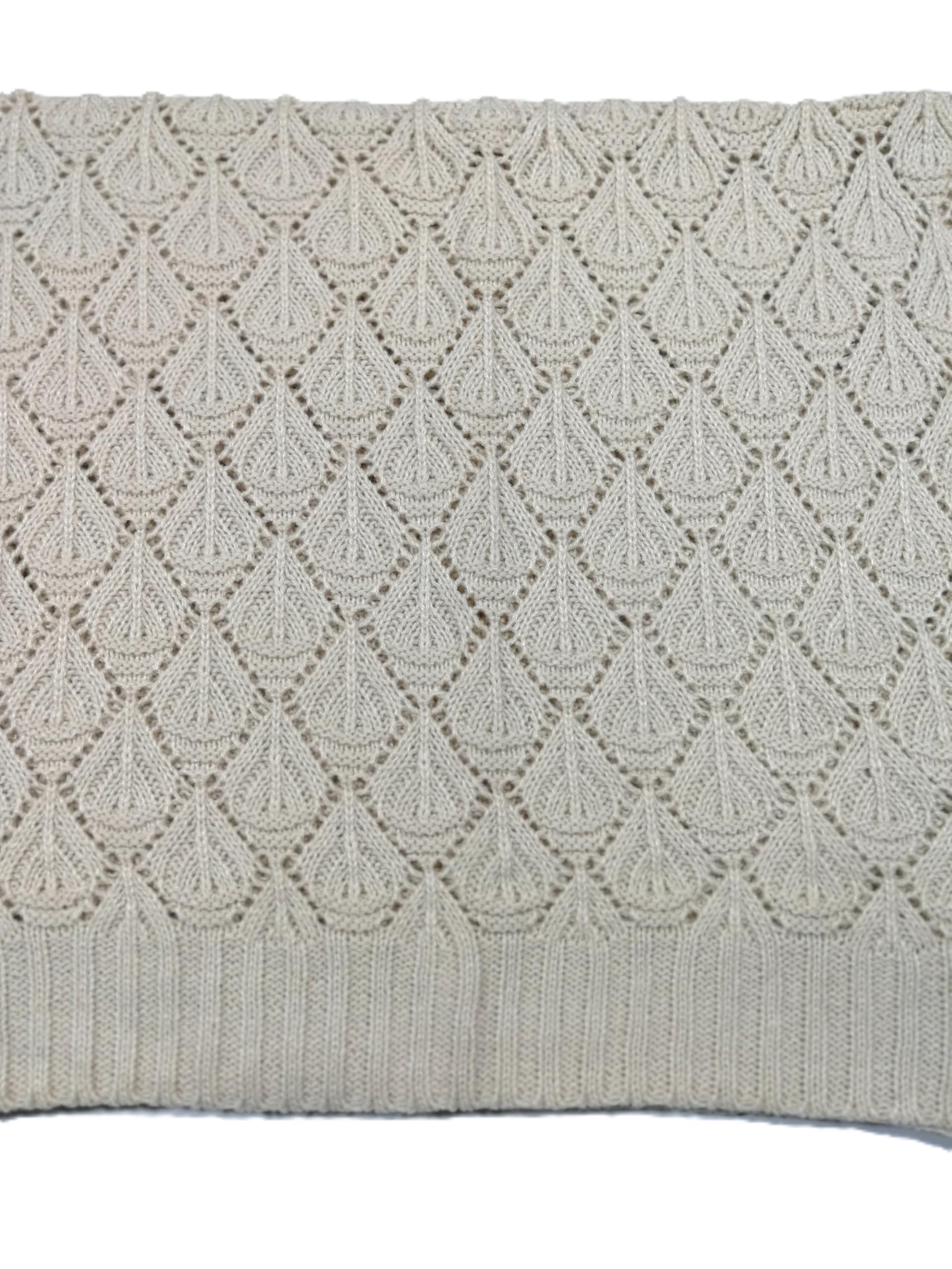 Shanlin Rhombus-Shaped Hollow Pattern Cocoon Cardigan Sweater Shawl