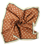 Shanlin Silk Feel Pattern Square Scarves 27" X 27" (Polka Dots)
