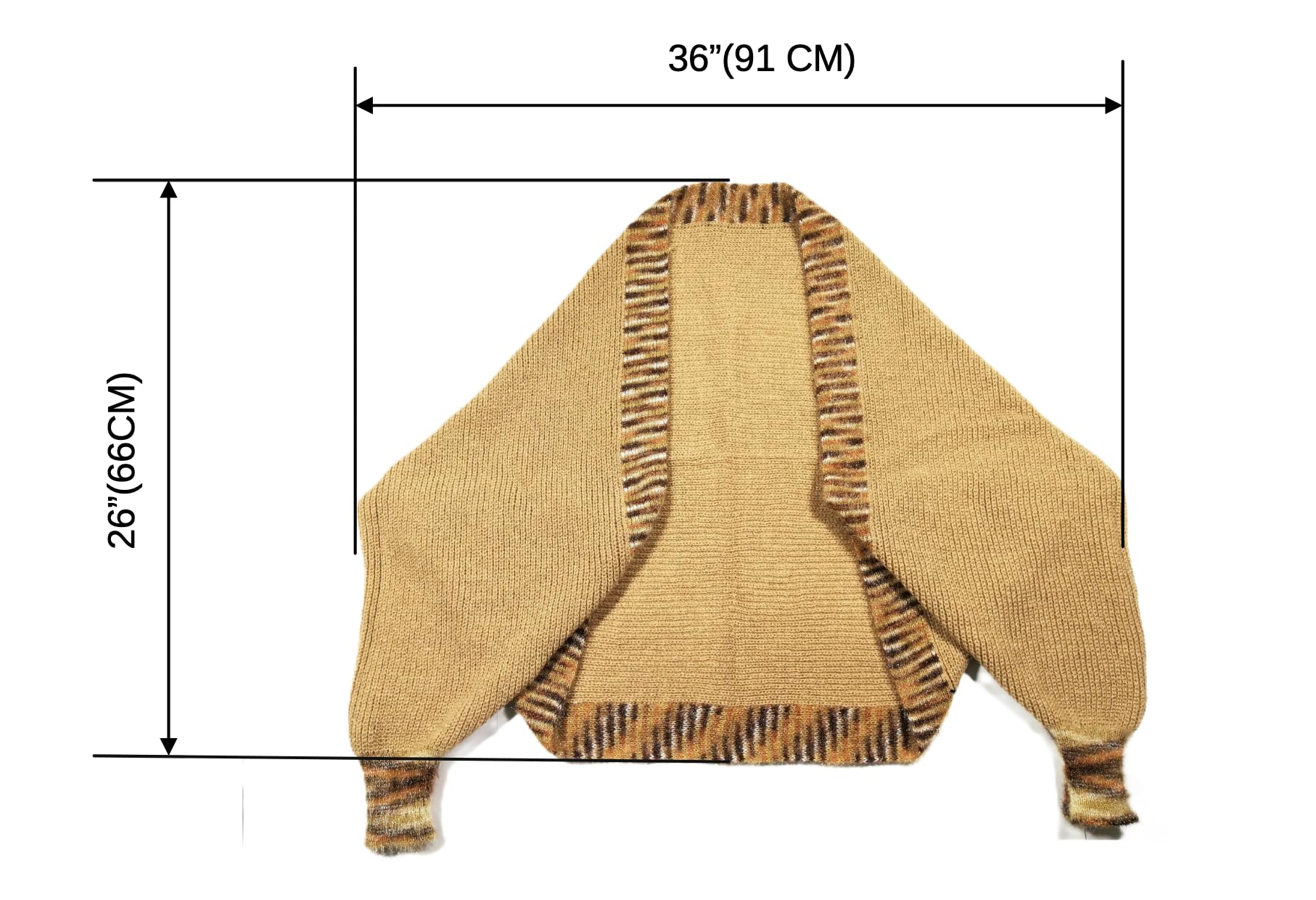 Shanlin Versatile Rainbow Hem Knit Cocoon Cardigan Sweater Shawl