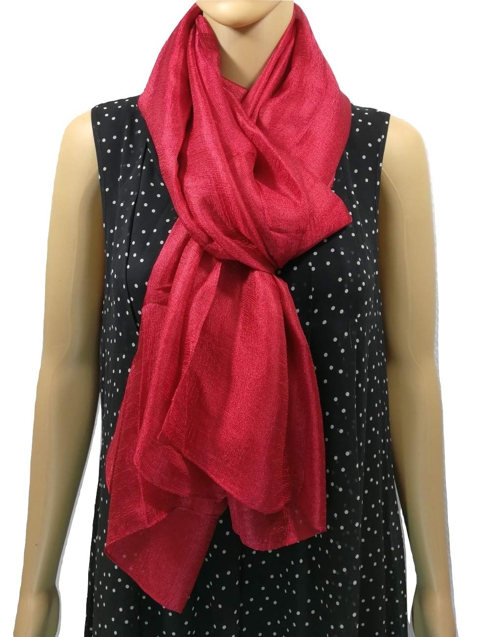Shanlin Solid Color Silk Feel Long Scarves
