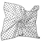 Shanlin Silk Feel Pattern Square Scarves 27" X 27" (Polka Dots)