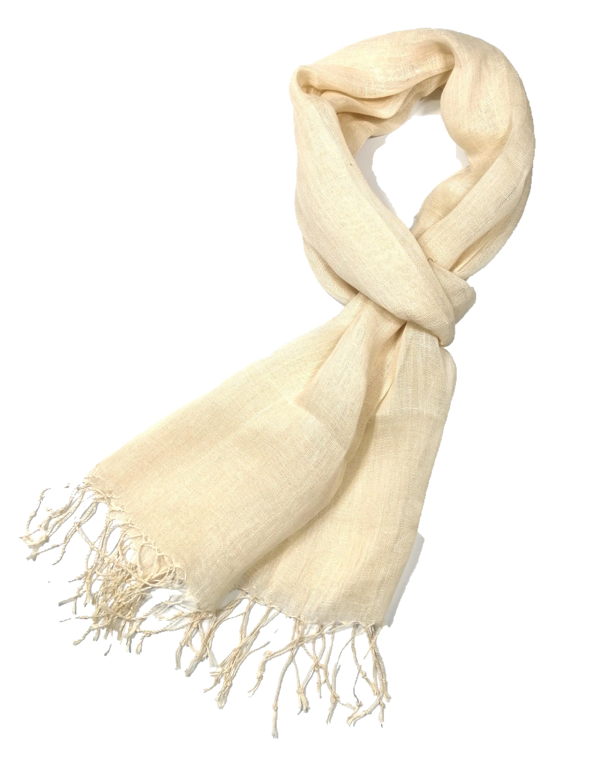 Shanlin Unisex 100% Linen Scarves for Men and Women (71"x22") Solid Color