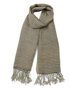 Shanlin Unisex Natural Color 100% Linen Scarves for Men and Women