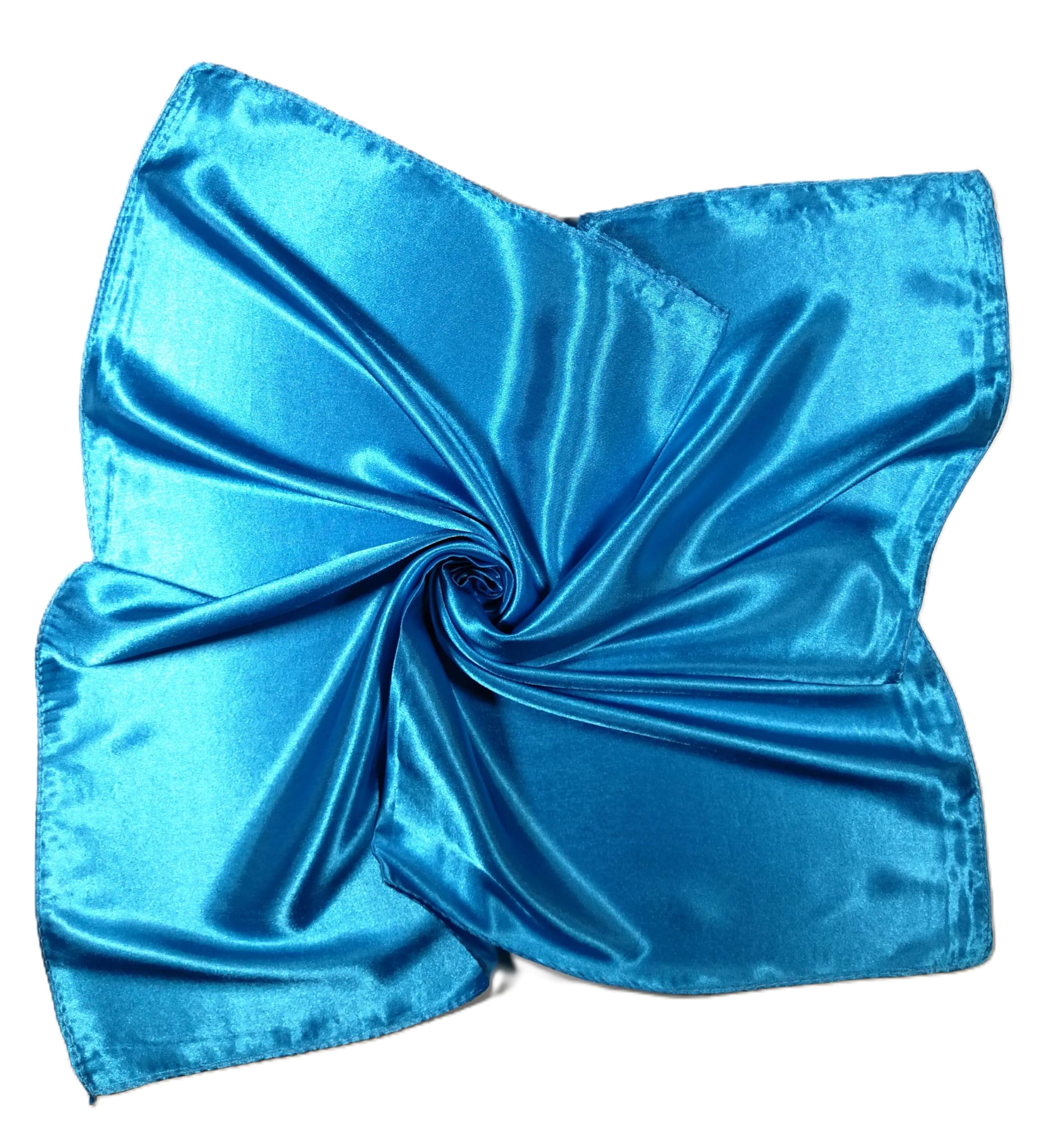 Shanlin Solid Color Silk Feel Satin Square Scarf Bandanas (23.5"X23.5")