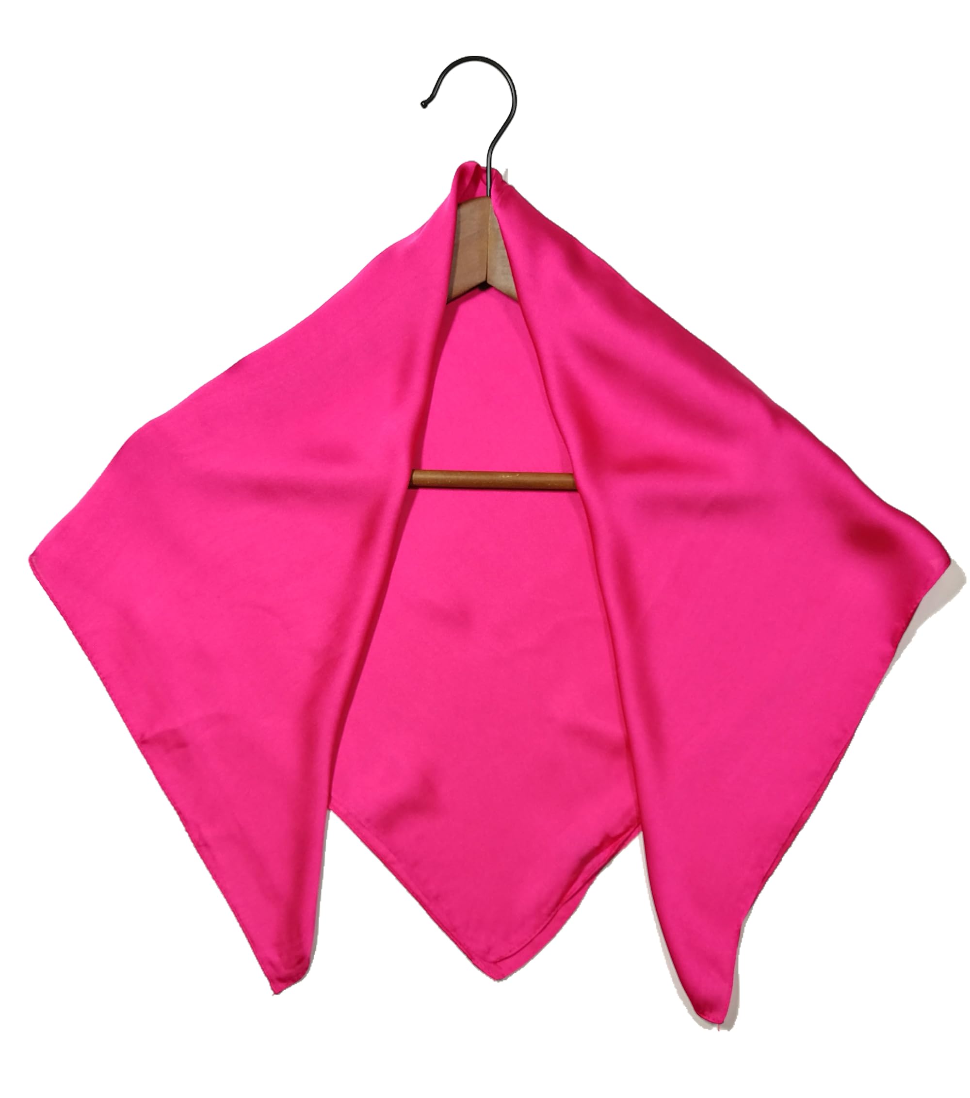 Shanlin Silk Feel Pattern Square Scarves 27" X 27"(Solid Color)