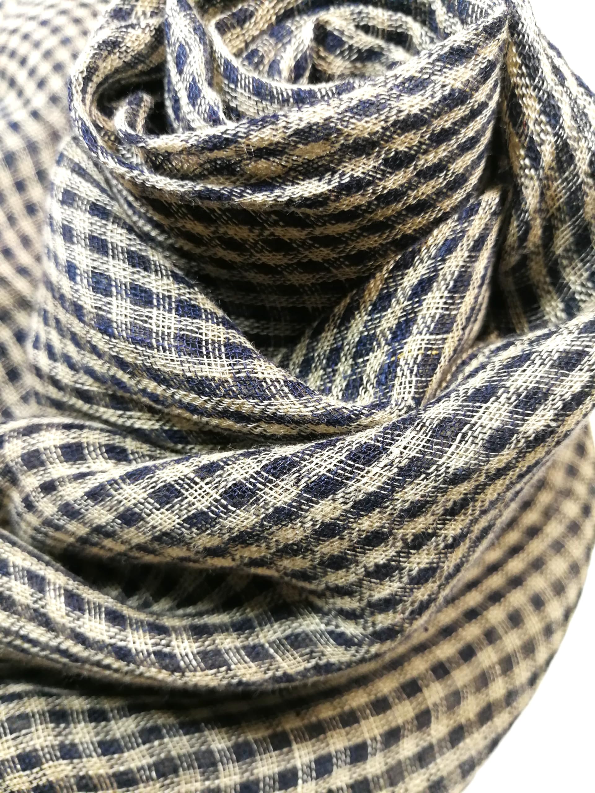 Shanlin Unisex Natural Color 100% Linen Scarves for Men and Women