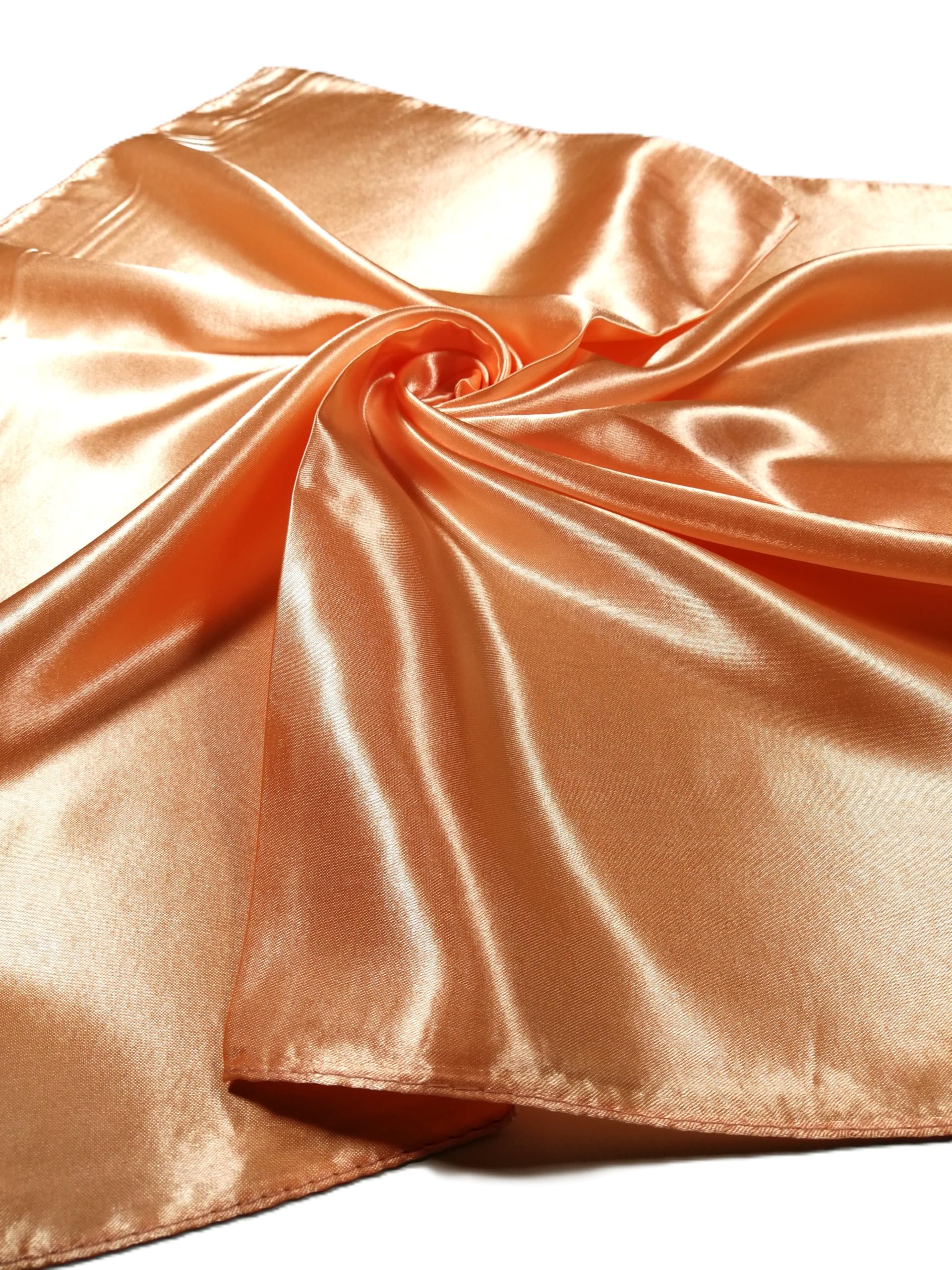 Shanlin Solid Color Silk Feel Satin Square Scarf Bandanas (23.5"X23.5")