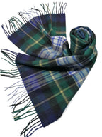 Shanlin 100% Australian Merino Wool Plaid Scarf for Men & Women – Soft, Warm, Lightweight Winter Wrap with Fringe