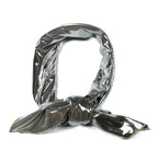 Shanlin Metallic Headscarf Futuristic Galaxy-Inspired Wrap Y2K Bandana Hip Hop Square Scarf for Women & Men
