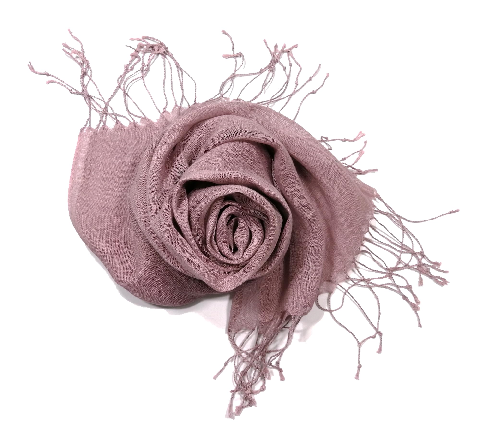 Shanlin Unisex 100% Linen Scarves for Men and Women (71"x22") Solid Color