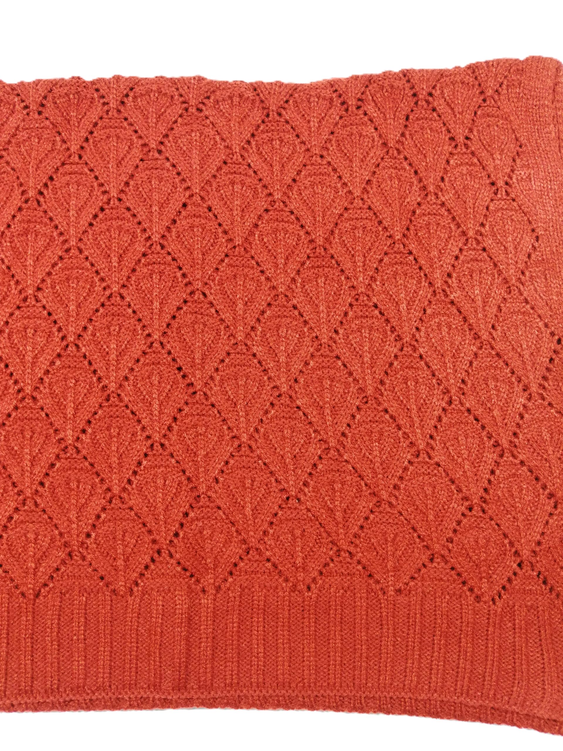 Shanlin Rhombus-Shaped Hollow Pattern Cocoon Cardigan Sweater Shawl