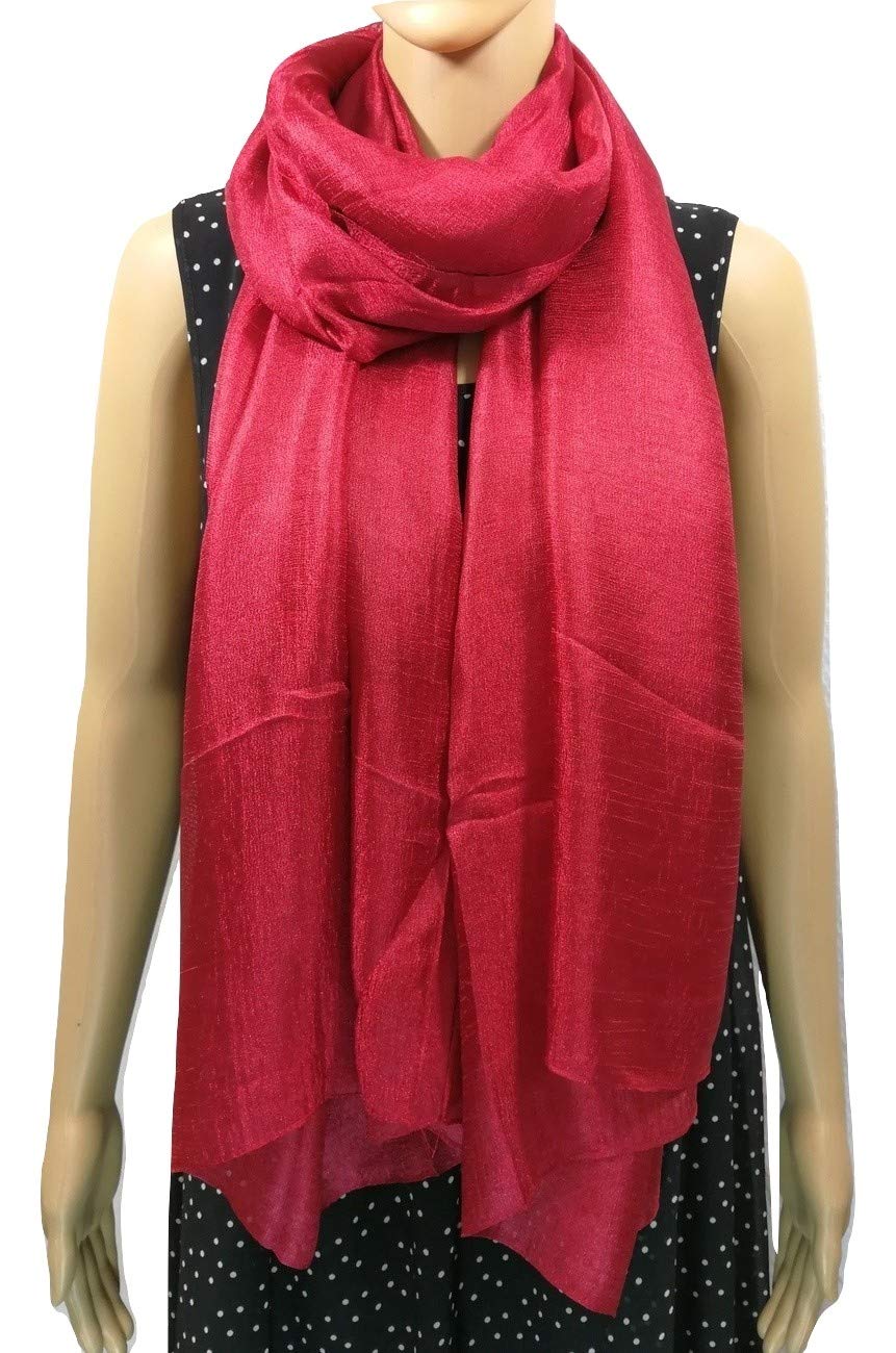 Shanlin Solid Color Silk Feel Long Scarves