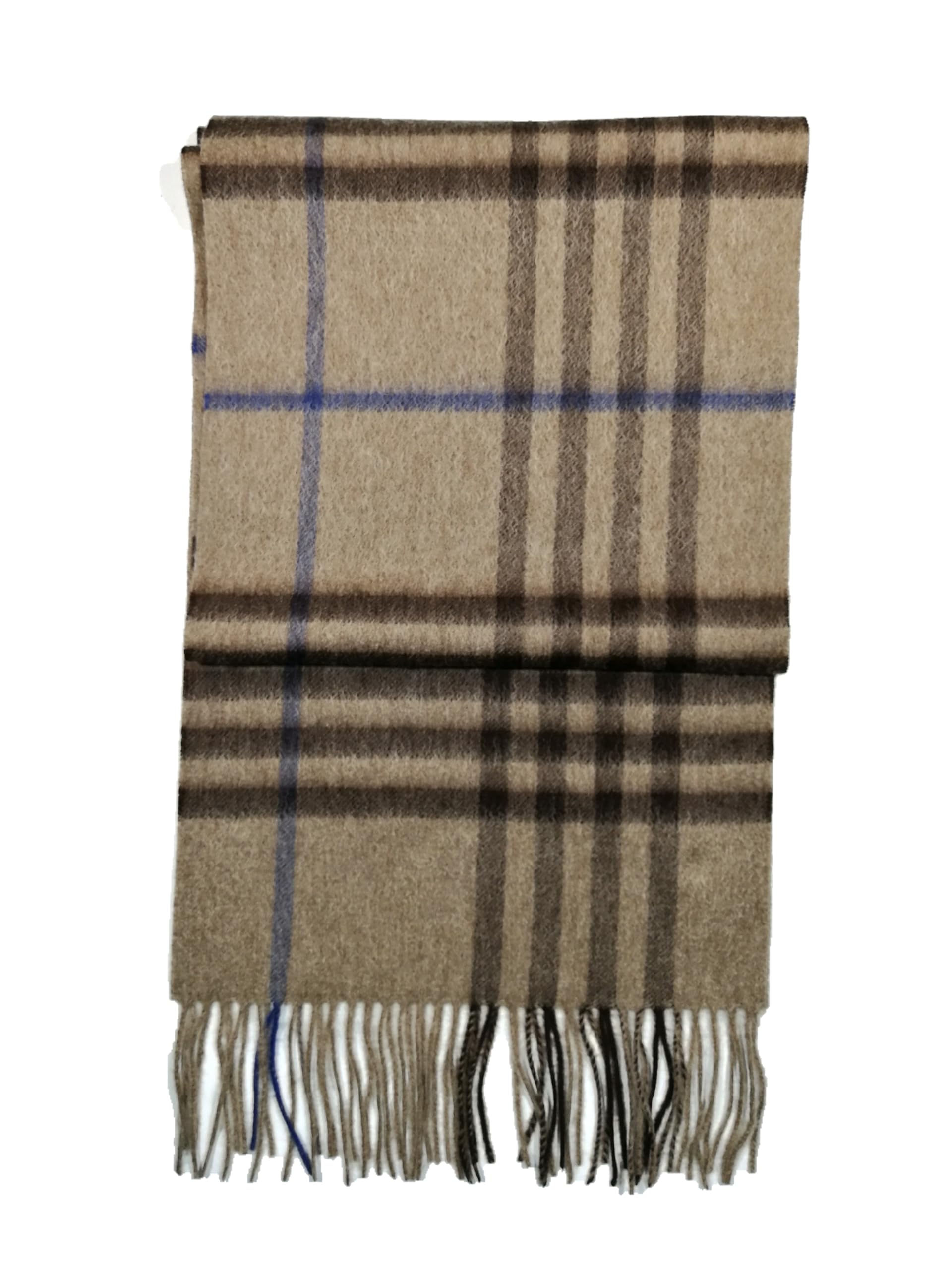 Shanlin 100% Australian Merino Wool Plaid Scarf for Men & Women – Soft, Warm, Lightweight Winter Wrap with Fringe