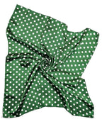 Shanlin Silk Feel Pattern Square Scarves 27" X 27" (Polka Dots)