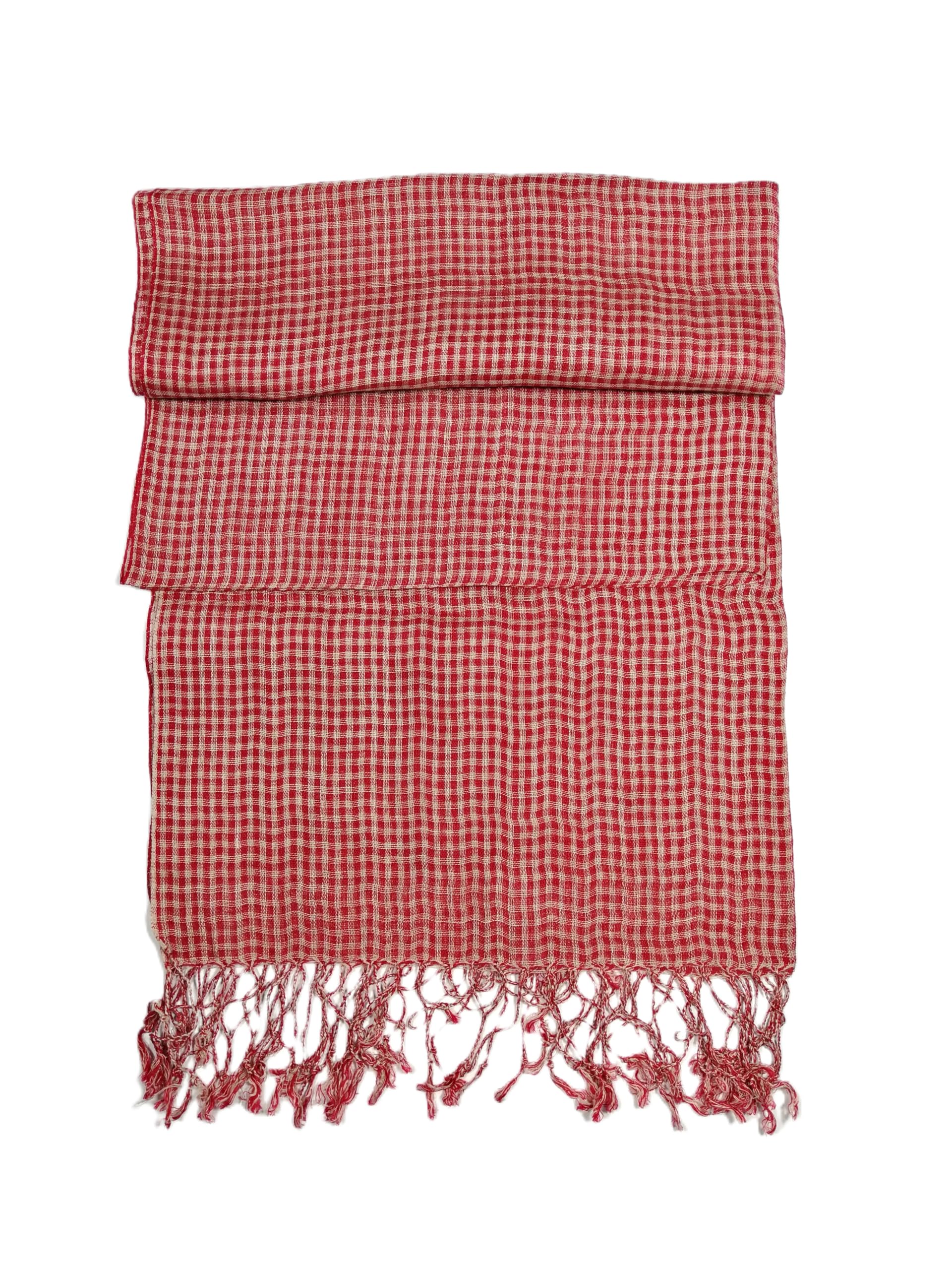 Shanlin Unisex Natural Color 100% Linen Scarves for Men and Women