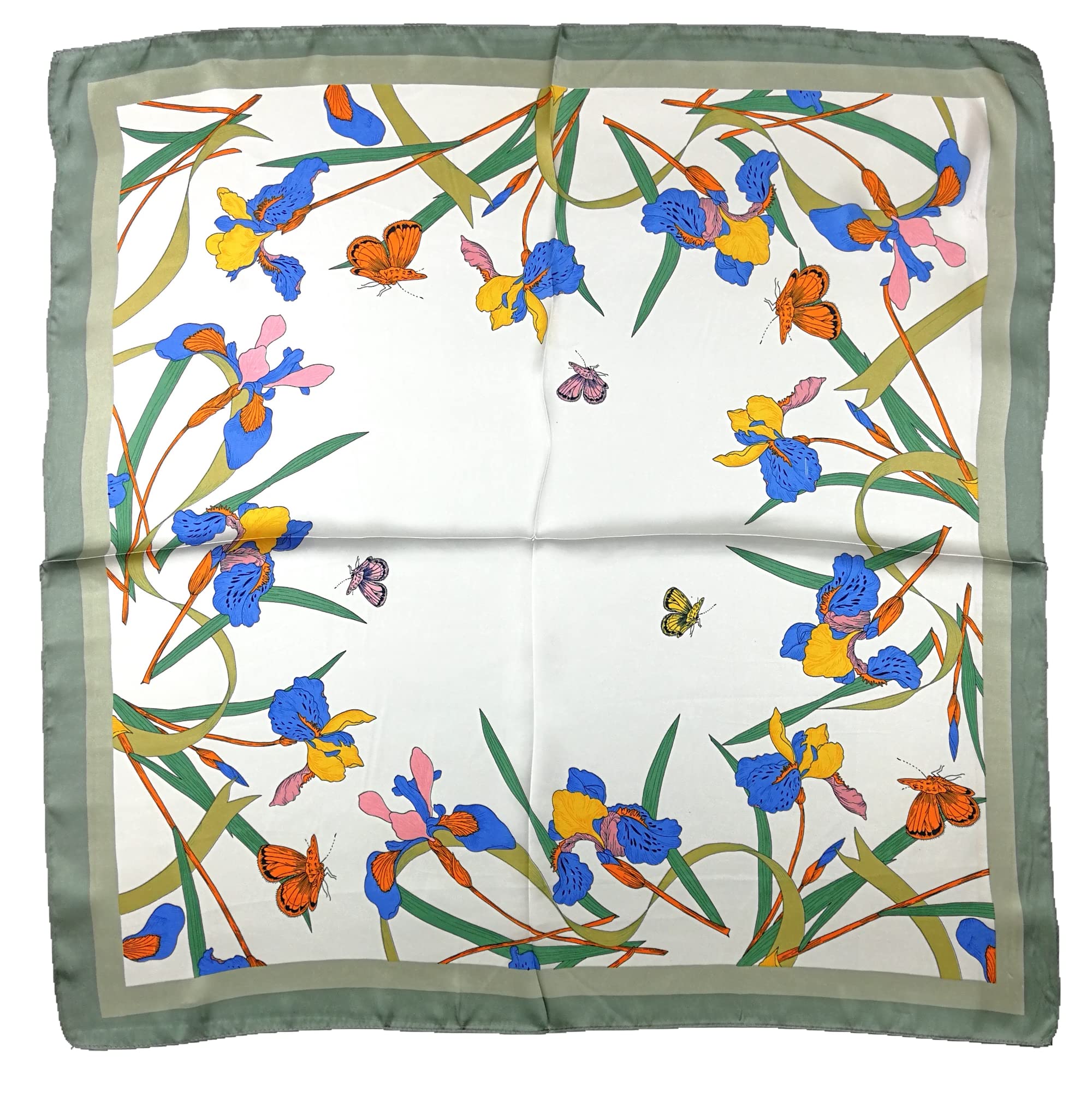 Shanlin Silk Feel Pattern Square Scarves 27" X 27" (Polka Dots)