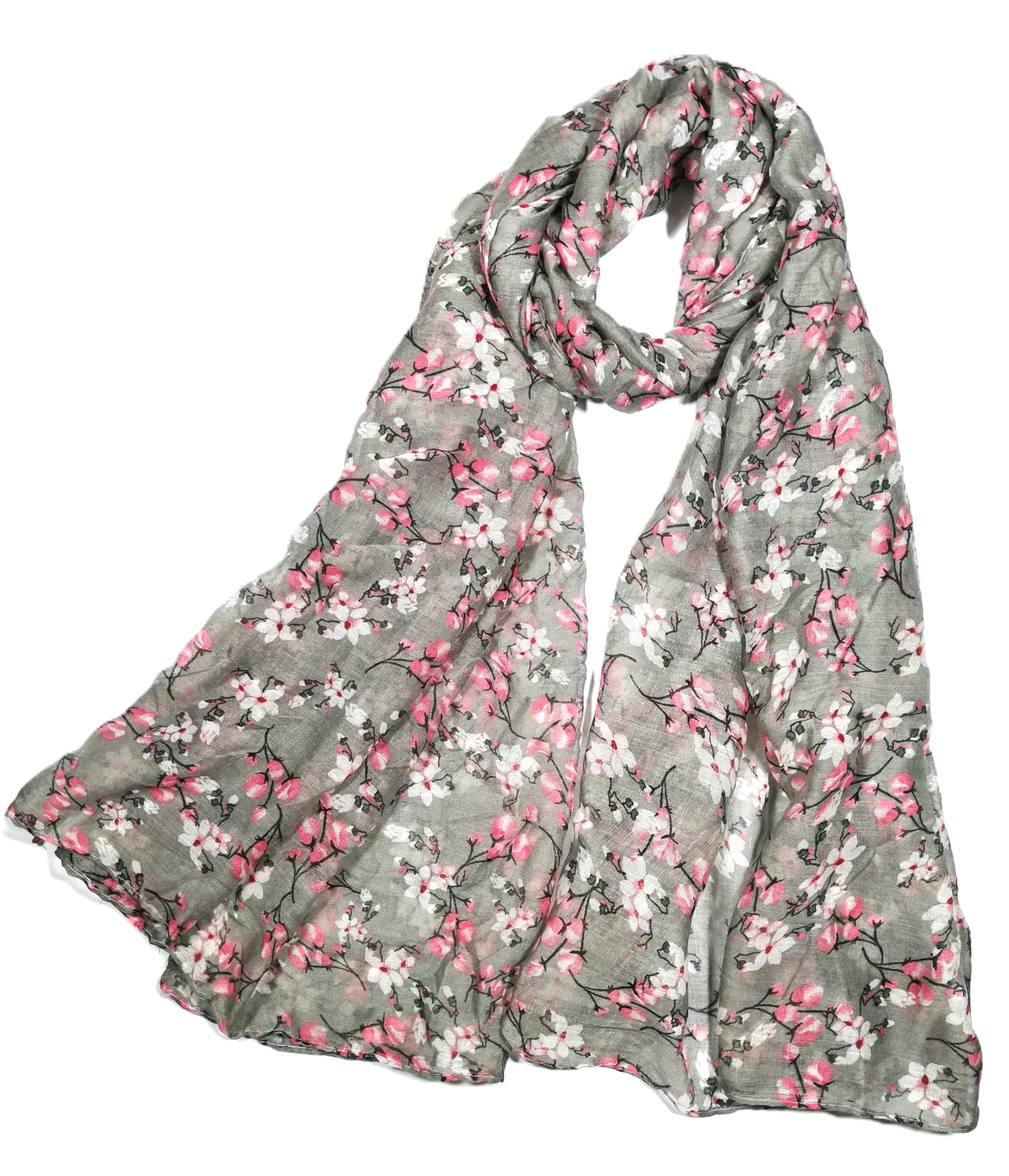 Shanlin Unisex Lightweight Floral & Pattern Scarves for Women – 185 x 90 cm