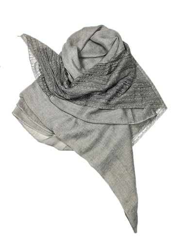 Shanlin Super Large Cotton Blend Lace Scarves for Women (76"x42")