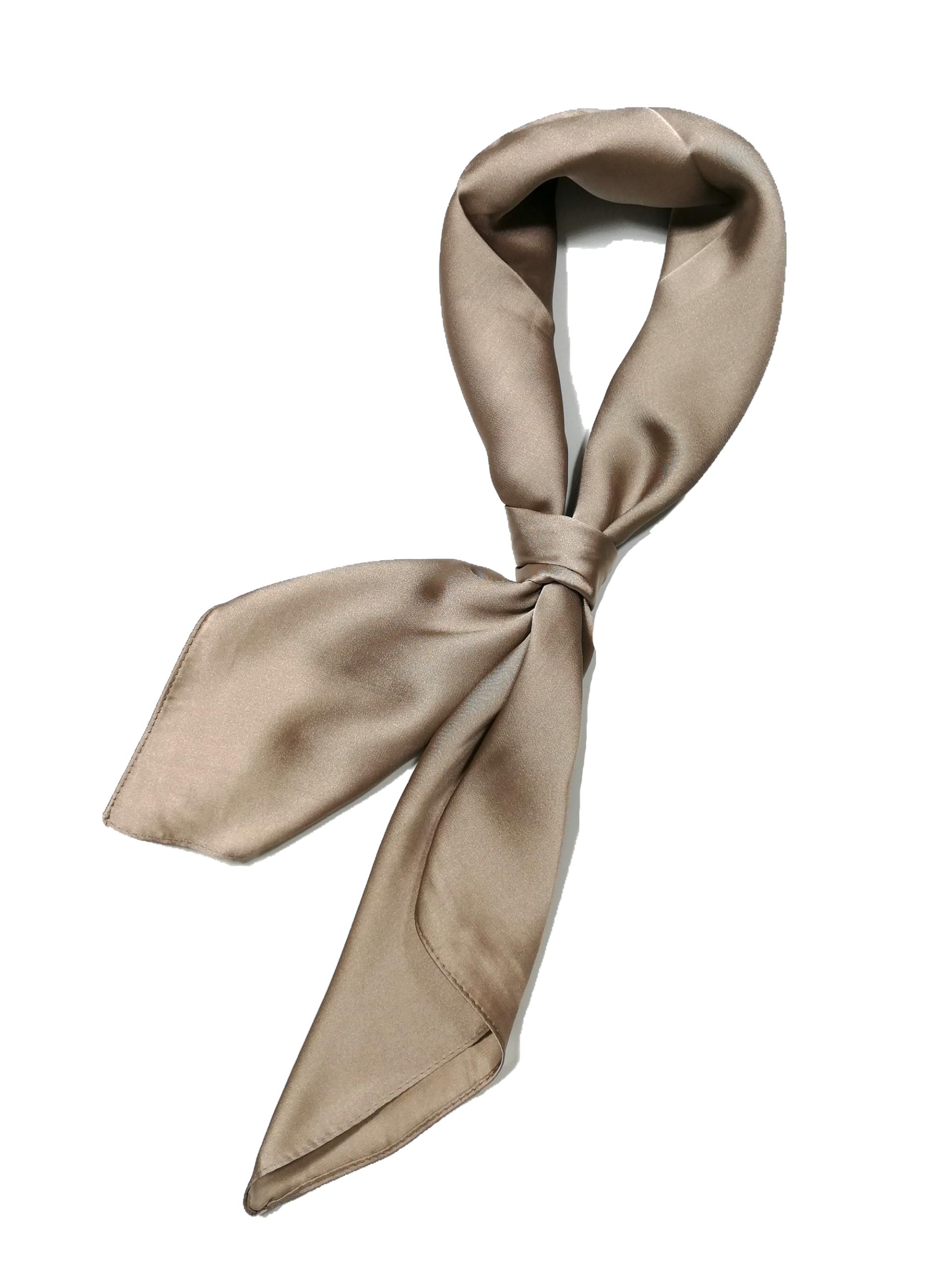 Shanlin Silk Feel Pattern Square Scarves 27" X 27"(Solid Color)