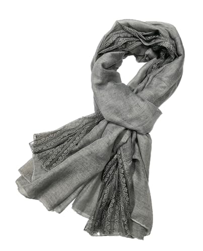 Shanlin Super Large Cotton Blend Lace Scarves for Women (76"x42")