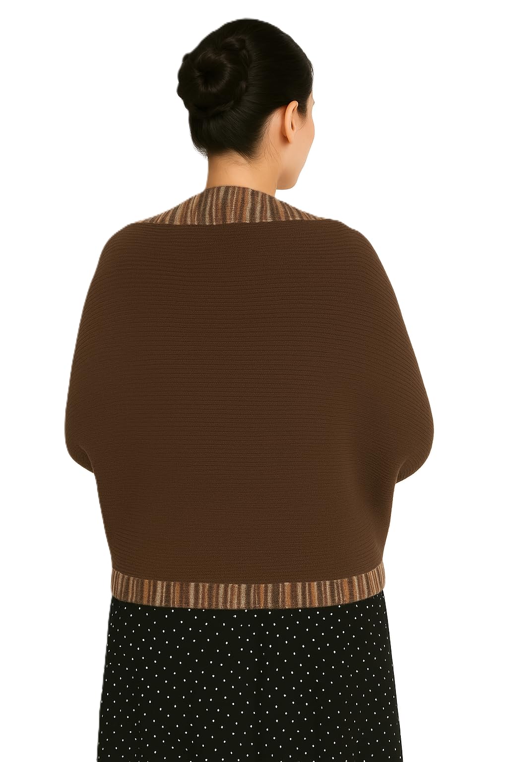 Shanlin Versatile Rainbow Hem Knit Cocoon Cardigan Sweater Shawl