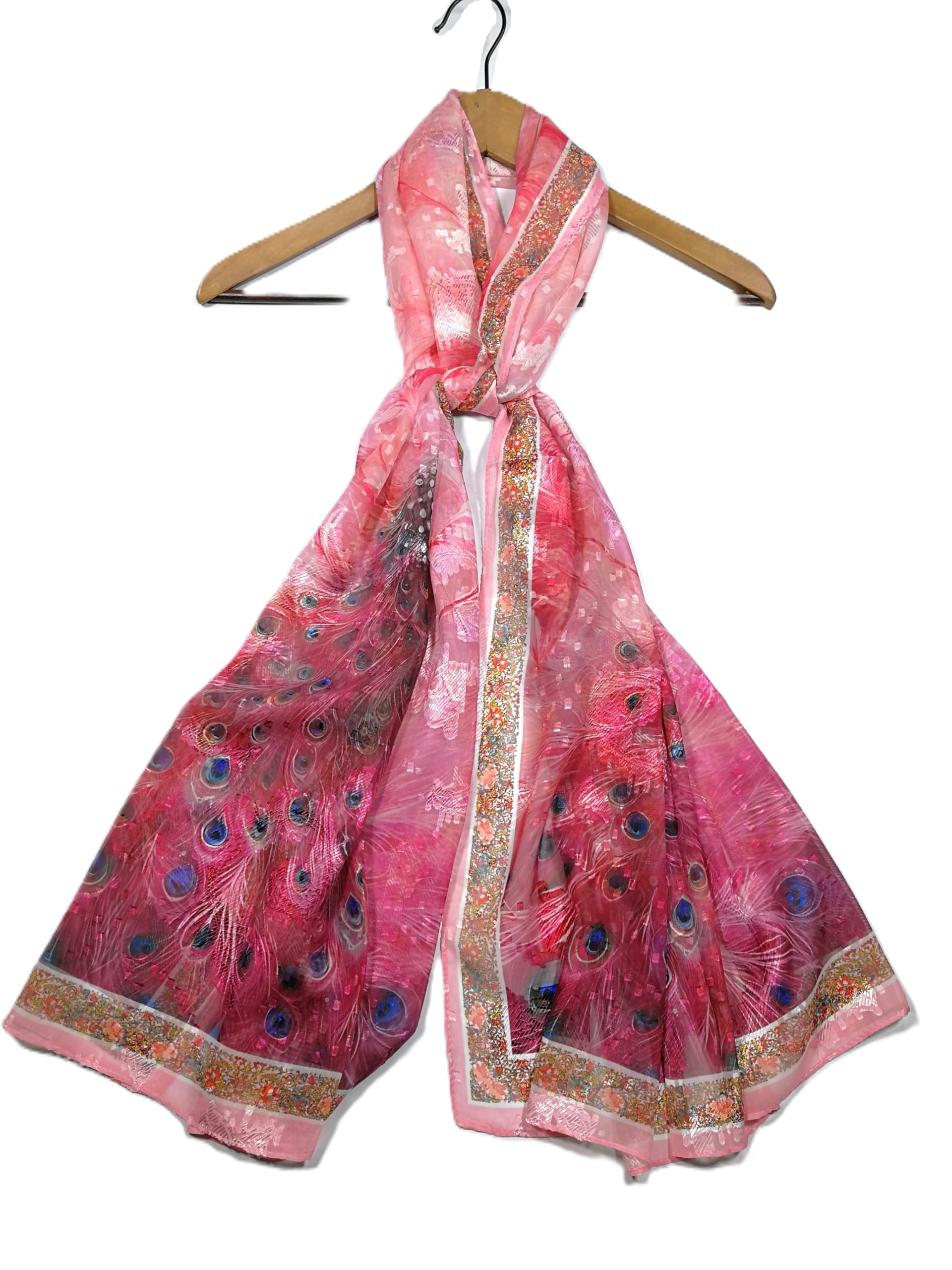 Shanlin Elegant Semi-Transparent Jacquard Scarf – Soft Lightweight Wrap for Formal Events, 70x180cm